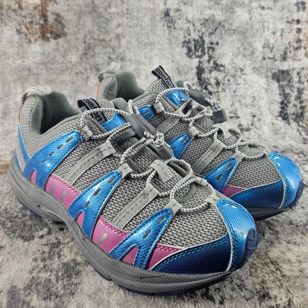 Dr‎ Comfort DRC Refresh Athletic Walking Shoes Women 7.5 Wide Gray Blue Diabetic
